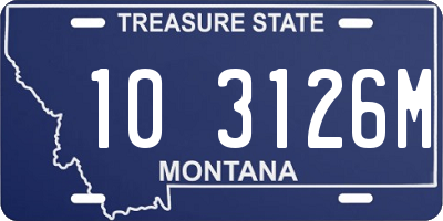 MT license plate 103126M