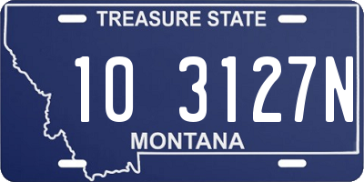 MT license plate 103127N