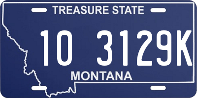 MT license plate 103129K