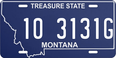 MT license plate 103131G