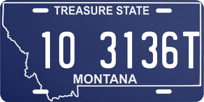 MT license plate 103136T