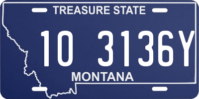 MT license plate 103136Y