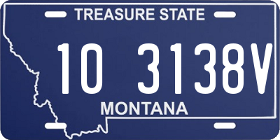 MT license plate 103138V