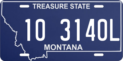 MT license plate 103140L