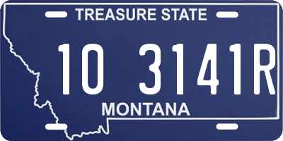 MT license plate 103141R