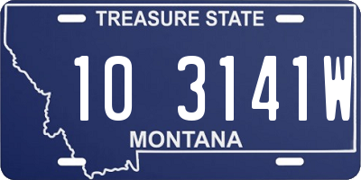 MT license plate 103141W