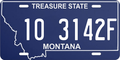 MT license plate 103142F