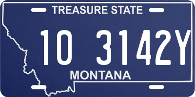 MT license plate 103142Y