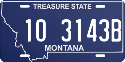 MT license plate 103143B