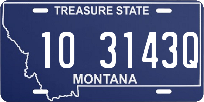 MT license plate 103143Q