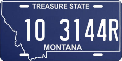 MT license plate 103144R