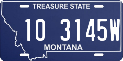 MT license plate 103145W