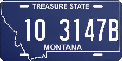 MT license plate 103147B