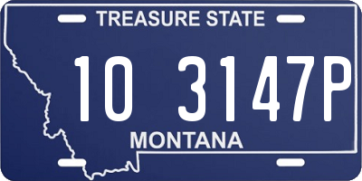 MT license plate 103147P