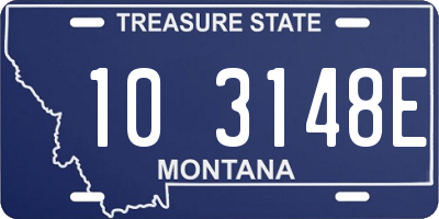 MT license plate 103148E