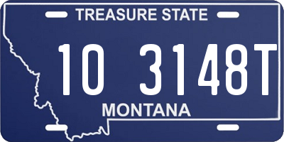 MT license plate 103148T