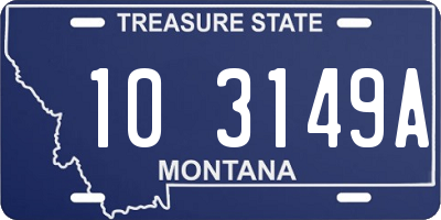 MT license plate 103149A