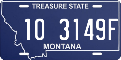 MT license plate 103149F