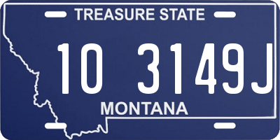 MT license plate 103149J