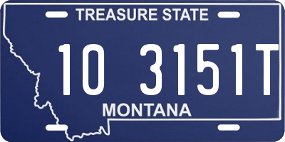 MT license plate 103151T