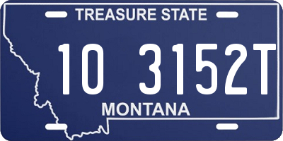 MT license plate 103152T