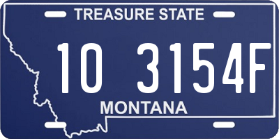 MT license plate 103154F