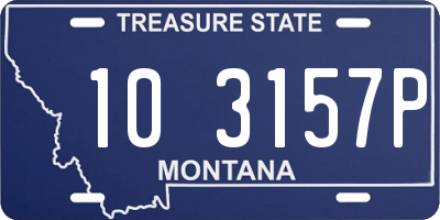 MT license plate 103157P