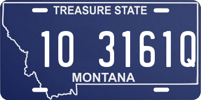 MT license plate 103161Q