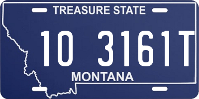 MT license plate 103161T