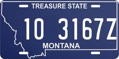 MT license plate 103167Z