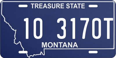 MT license plate 103170T