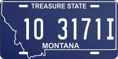 MT license plate 103171I