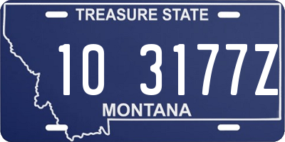 MT license plate 103177Z