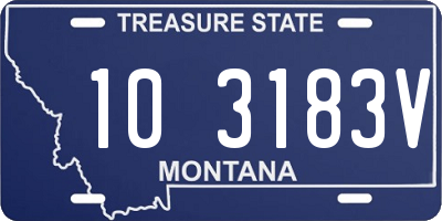 MT license plate 103183V