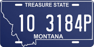 MT license plate 103184P