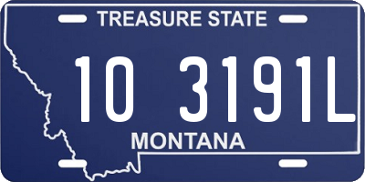 MT license plate 103191L