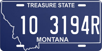 MT license plate 103194R