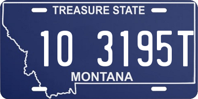 MT license plate 103195T