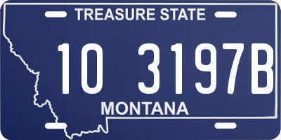 MT license plate 103197B
