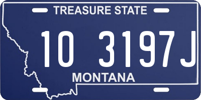 MT license plate 103197J