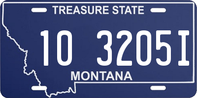 MT license plate 103205I