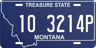 MT license plate 103214P