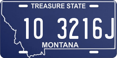 MT license plate 103216J