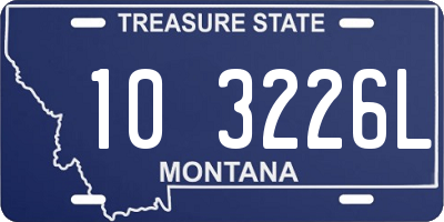 MT license plate 103226L