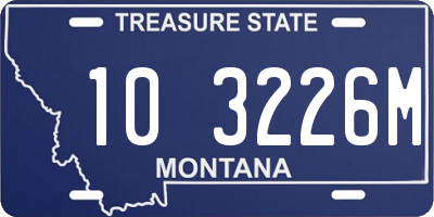 MT license plate 103226M