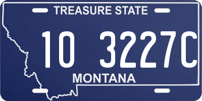 MT license plate 103227C