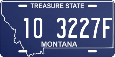 MT license plate 103227F