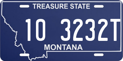 MT license plate 103232T