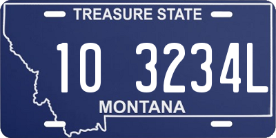 MT license plate 103234L