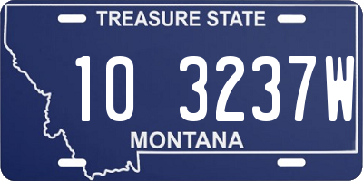 MT license plate 103237W